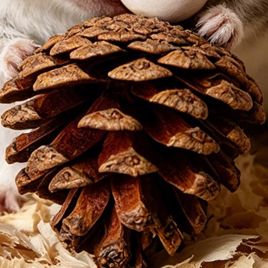 Kiefernzapfen Papageienspielzeug Haustier Zahnungsspielzeug Natürliches Kauspielzeug Haustierkäfig Hängespielzeug für Papageien Hamster Chinchillas Beißinstinkt