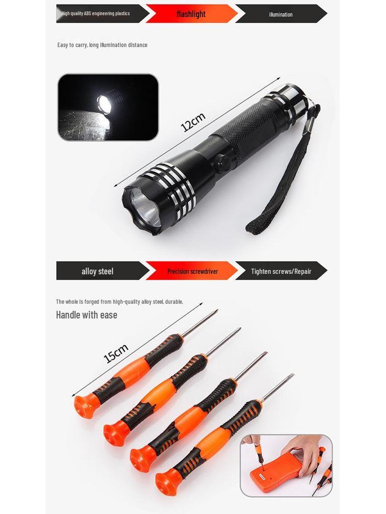 Multifunkční sada nářadí pro domácnost a autoelektrikáře