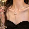 Elegant French Pearl Tassel Y-Necklace for Women – High-End Light Luxury Clavicle Chain