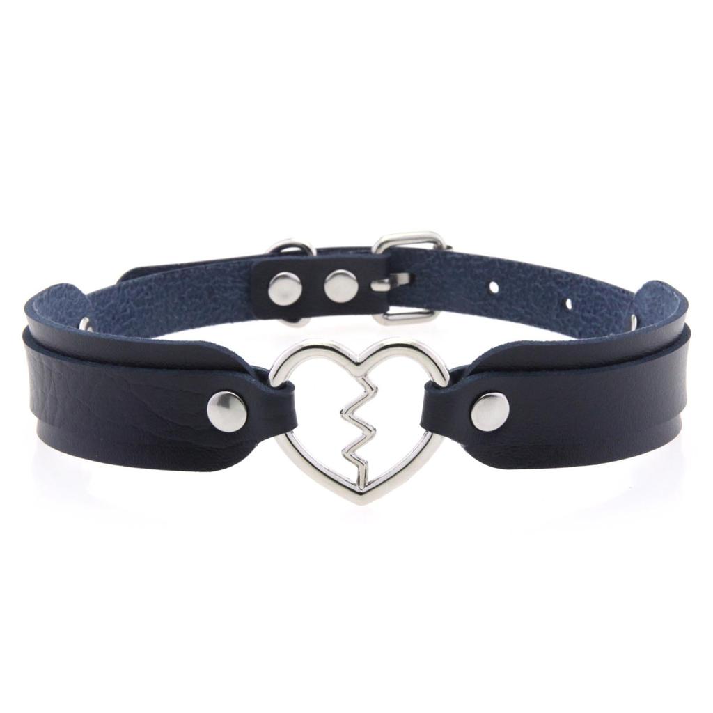 Collane con Ciondolo a Cuore Gotico Sexy alla Moda Vintage Gioielli Regalo Cuore Gotico in Pelle Collana Choker Punk da Donna Harajuku