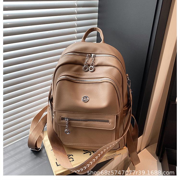 2025 New Fashion Korean Edition Fashion Casual Backpack Women's Versatile Large Capacity Travel Backpack Student School Bag Tide