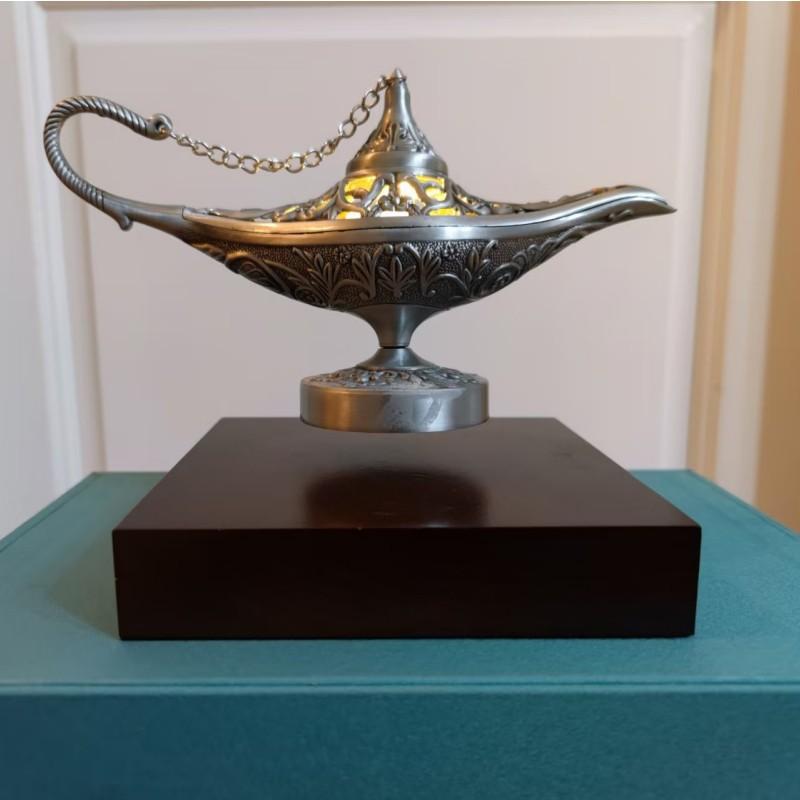 Magnetic Levitating Aladdin Magic Lamp Maglev Floating Ornament Living Room Office Night Light Ornament New Year's Wishing Gift