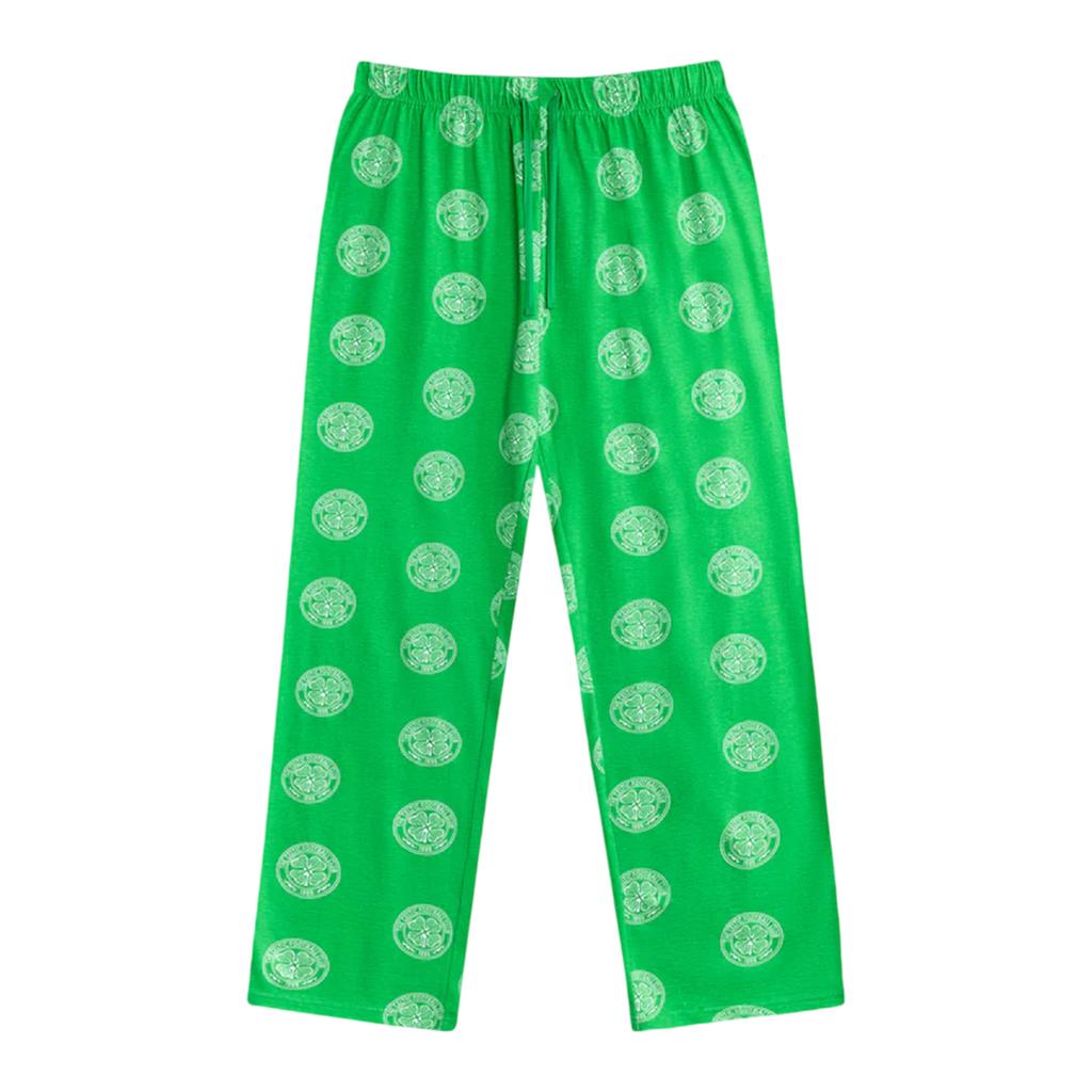 Celtic FC Men's Crest Short-Sleeved Long Pyjama Set