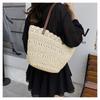 Large capacity woven straw bag women's summer new shoulder tote bag seaside vacation wind beach bag