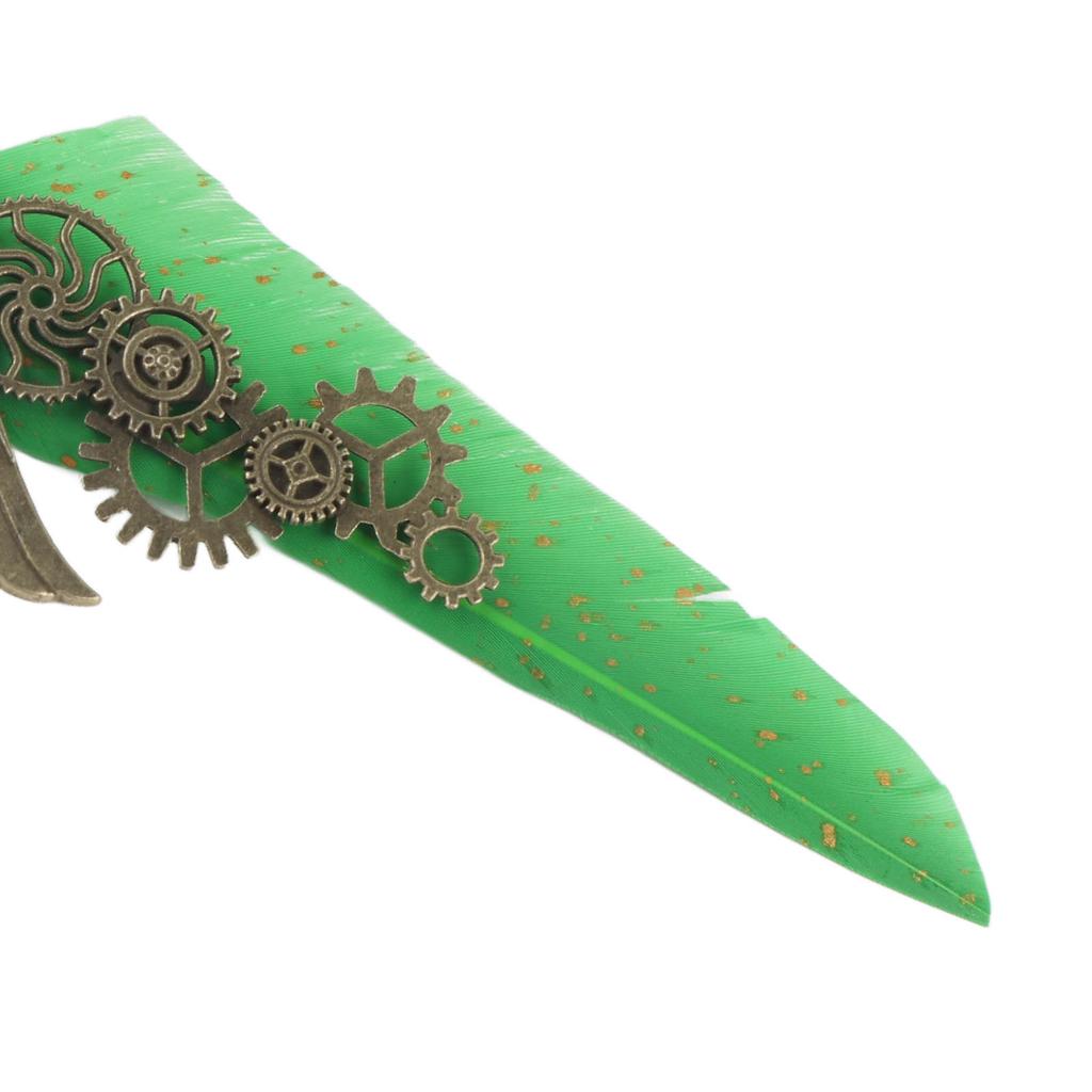 Quill Pen Set Retro Elegant Exquisite Pattern Stainless Steel Nib Wear Resistant Caligraphy Pen Kit