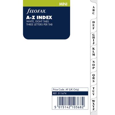 Filofax Filofax Mini A-Z Index Refill (White)