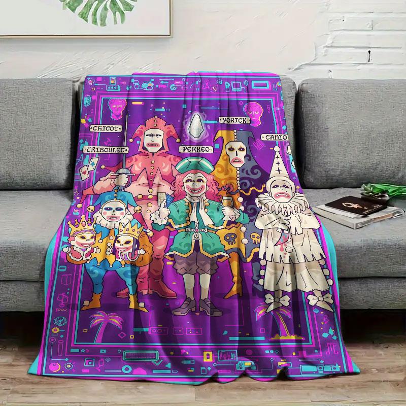 

1Pc Jokercard Print Flannel Blanket, High quality Comfortable for All Seasons, Warmth and Comfort, Perfect for Christmas Gifts 80cm x 120cm