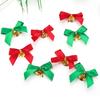 10/50PCS Christmas Sparkling Bows Decoration Xmas Tree Pendant Ornaments for Home Christmas New Year Party DIY Bow Decorations