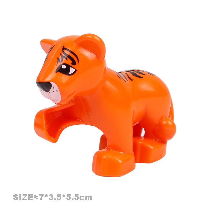 Large Size Building Blocks Cat Dog Pig Rabbit Miniature Add-Ons Fitting Blocks Farm Animals Collection Assemble Education Playthings Ideal For Kid