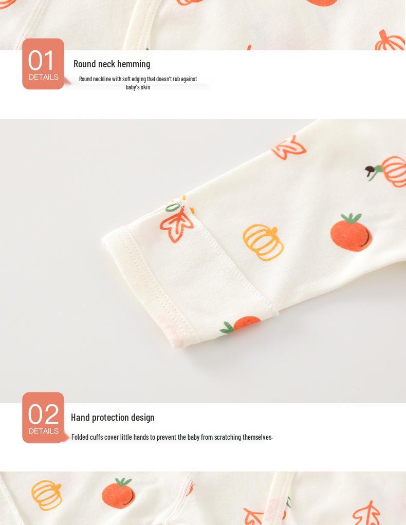 Newborn Seasonal Pure Cotton Half-Back Sleepwear for Infants - Boys & Girls Crawling Outfit