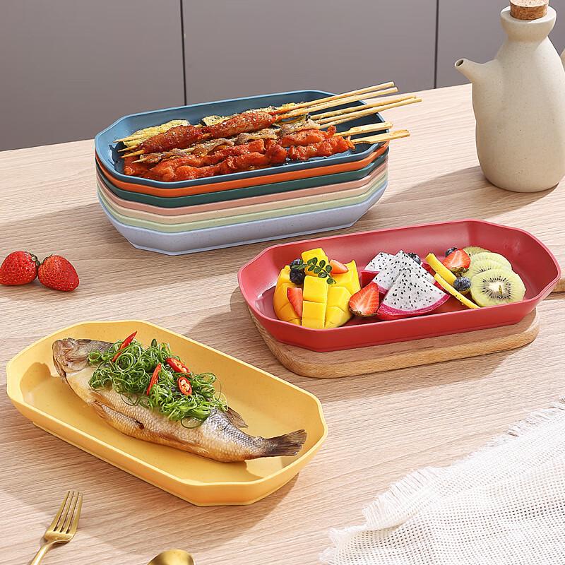 Changbaosen Wheat Straw Multipurpose Serving Plates (10-Pack)