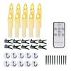10x LED Candle Lights Electronic Warm Light with Remote Timer Dimmable Flameless Taper