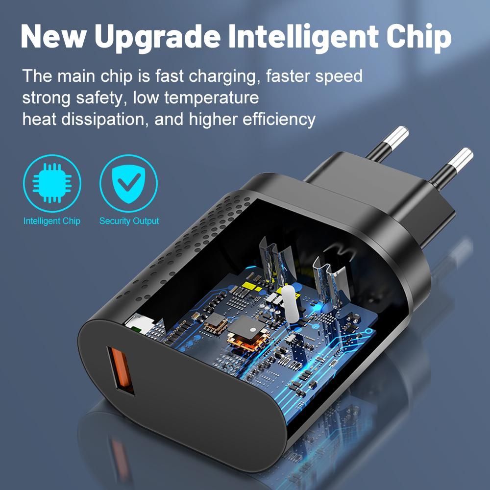 20W USB-Ladegerät Tragbares Tablet-Ladegerät Unterstützt Schnellladung für IPhone 16 15 14 13 12 11 Pro Max 8 Plus Xiaomi OPPO Schnellladegerät