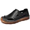 Men's Beach Shoes Trendy Summer New Outdoor Men's Outdoor Hollowed Toe Box Casual Tendon Bottom Leather Sandals