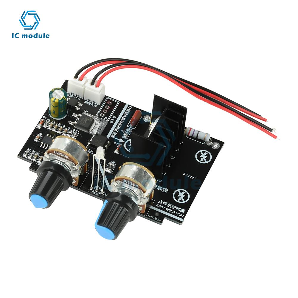 40A Spot Welder Control Board with Adjustable Time & Current Solid State Relay Power Controller for Battery Welding