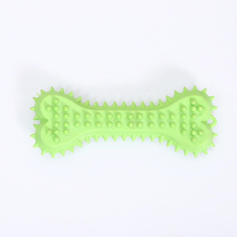 

1 шт. жевательная игрушка для домашних животных, мягкая резиновая, устойчивая к укусам, в форме кости, жевательные игрушки для маленьких собак, дрессировочные принадлежности для домашних животных зелёный