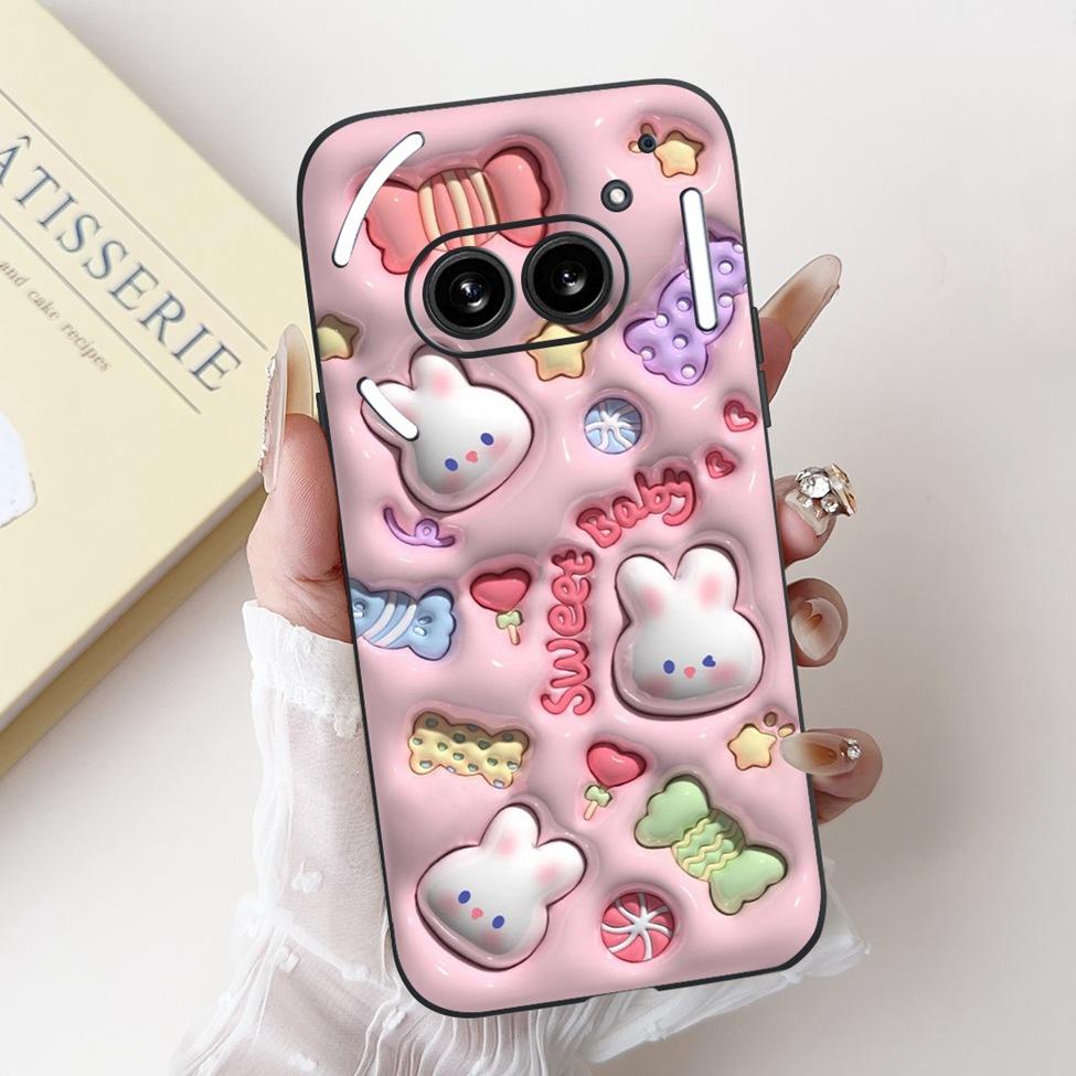6.7" For Nothing Phone 2A Case A142 Silicone Luxury Flower Cute Cartoon Funny Shockproof Phone Case For Nothing Phone (2A) Cover