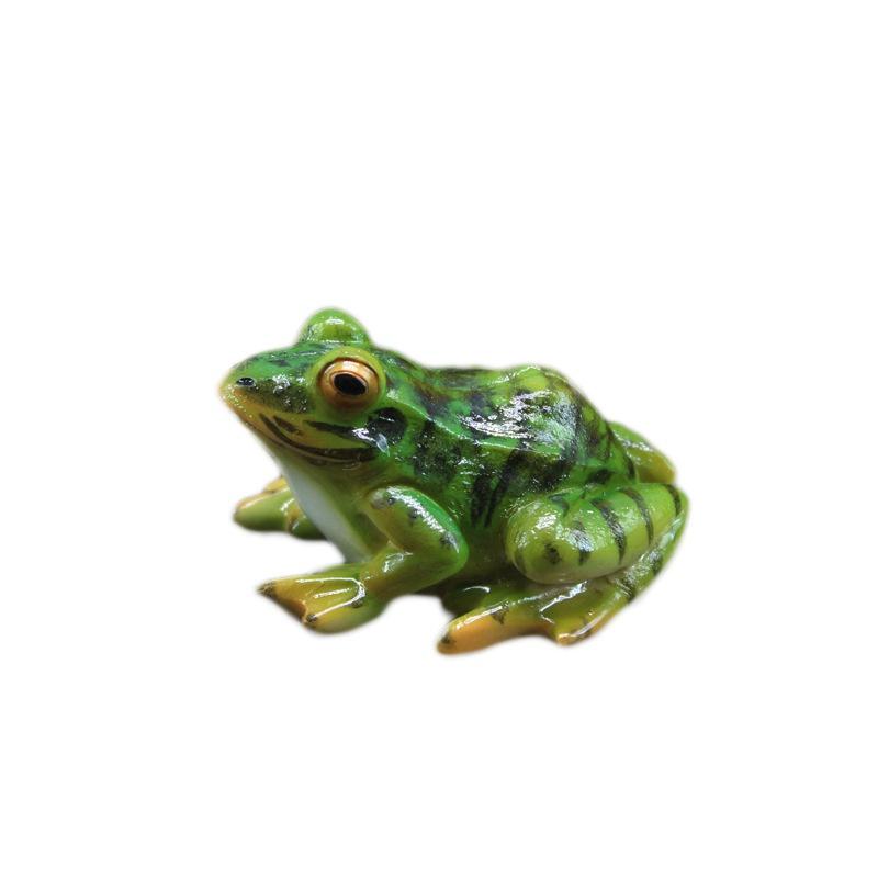 Miniature Landscape Frog Figurine Resin Ornament Garden Bonsai Succulent Decor
