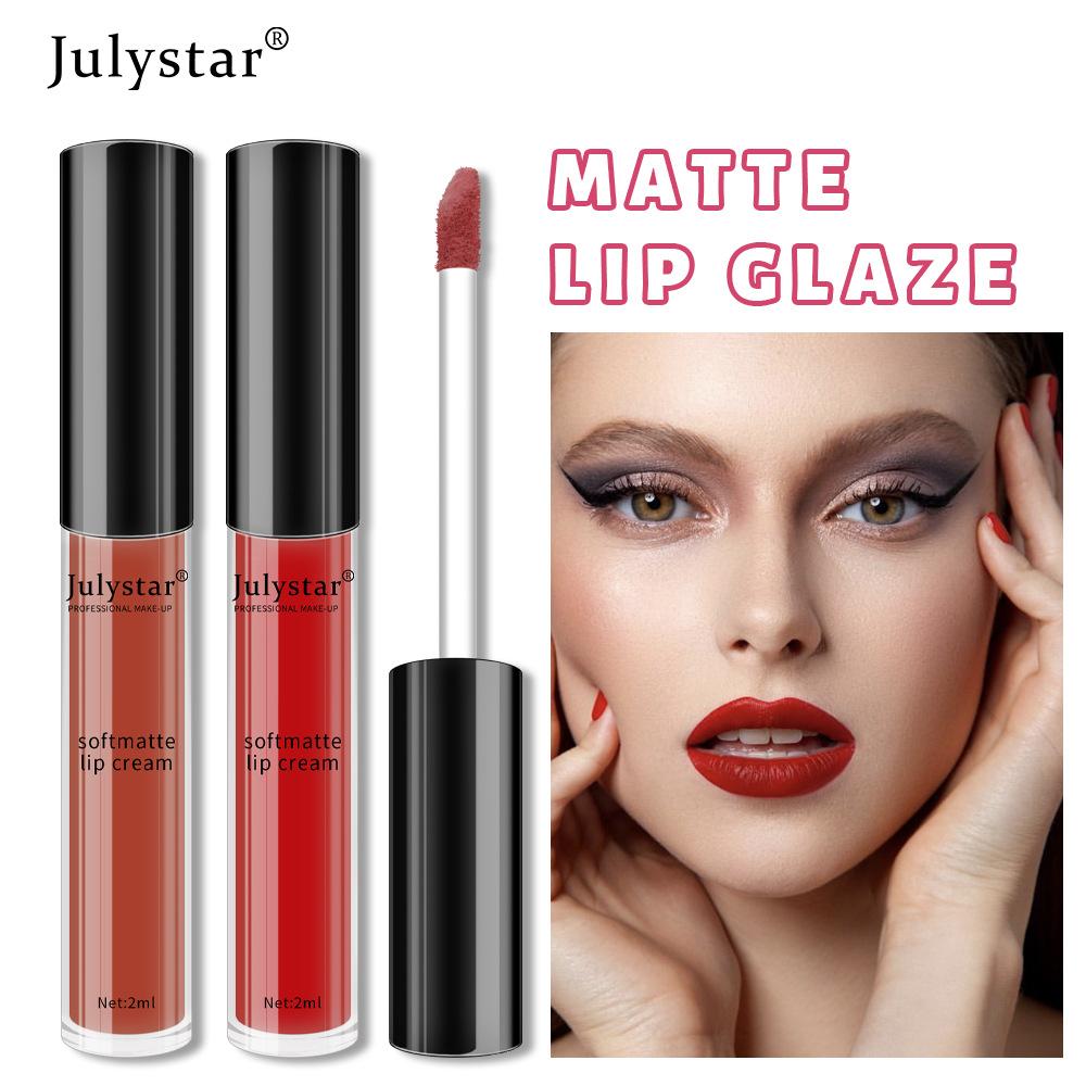 Makeup Matte Lip Glaze Liquid Lipstick Women's Velvet Matte Surface Lasting Non-stick Cup Lip Gloss