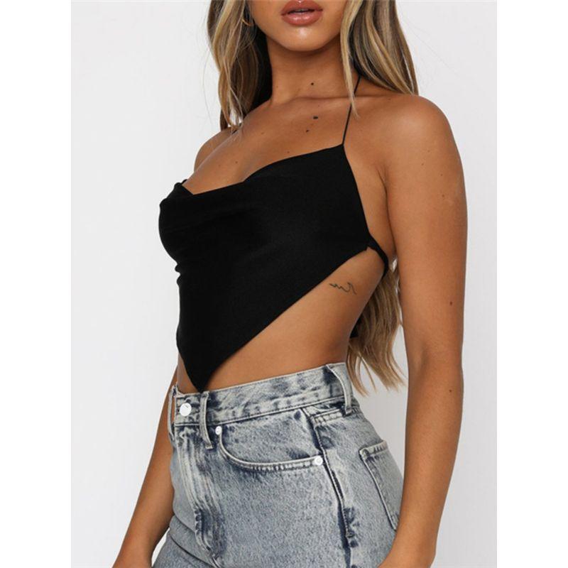 Fashion Fashion Lace-up Halter Backless Sling Sexy Vest Sexy Crop Tank Top Women