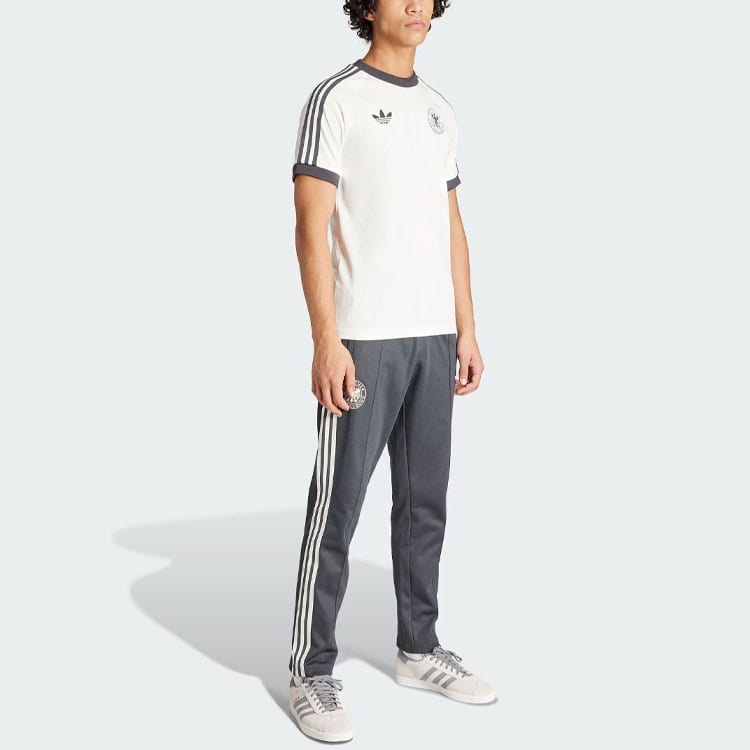 Adidas Originals BECKENBAUER Germany TRACK Knitted Sweatpants Men's Graphite Black IU2101