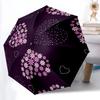 1pc Floral Heart Pattern Automatic Open/Close Folding Umbrella - Compact 8-Rib Design, Daily Use, Perfect Gift for Friends & Family Yy251124187