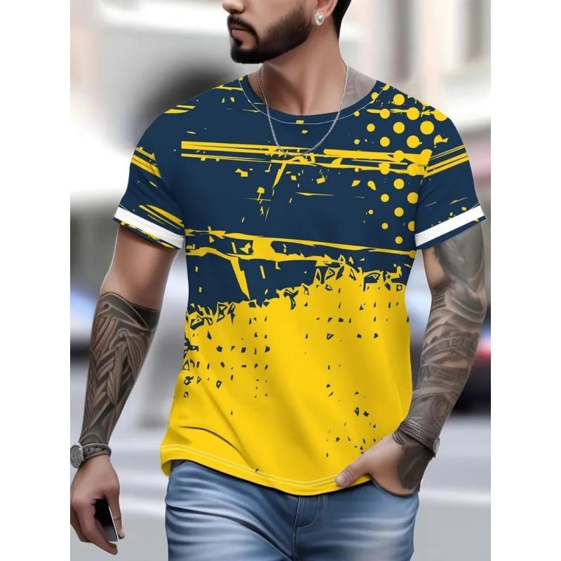 Men's 3D Printed T-Shirt Short Sleeve O-Neck Pullover Casual Top Street Fashion T-shirt