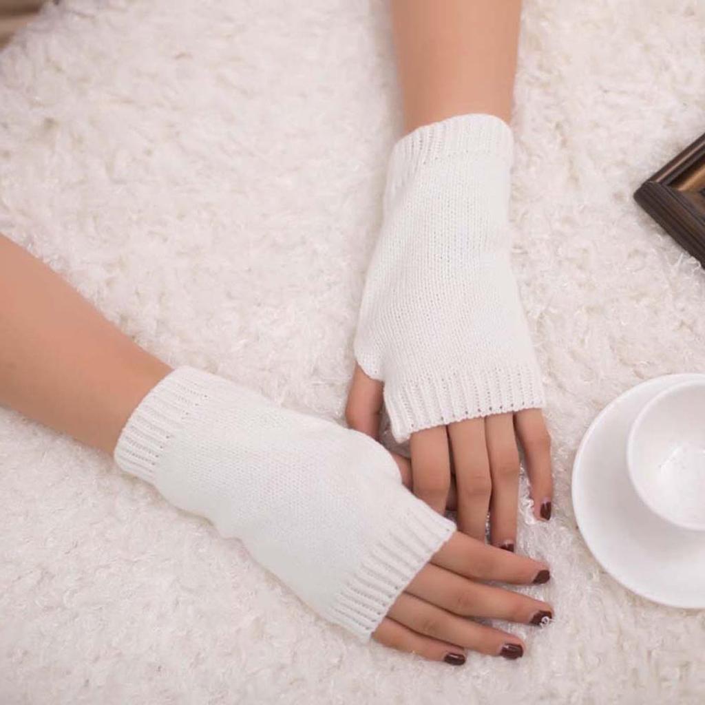 2020Fingerless Gloves Mitten Girl Women Soft Arm Warm Knitted Winter Warm Keep Gloves Mittens for Women Cold Weather Women Mittens