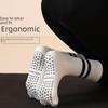 Striped Non-Slip Cotton Yoga Socks - Mid-Tube for Indoor Fitness & Pilates