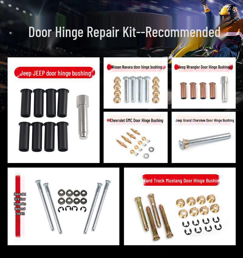 Chevrolet GMC Door Hinge Pin Bushing Kit with Repair Instructions