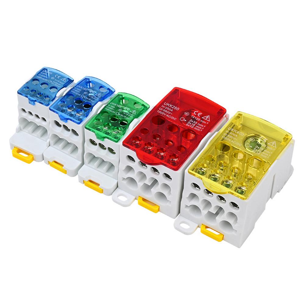 UKK80 Split Din Rail Terminal Block Junction Box Power Wire Electrical Connector For Control Cabinets Meter Boxes