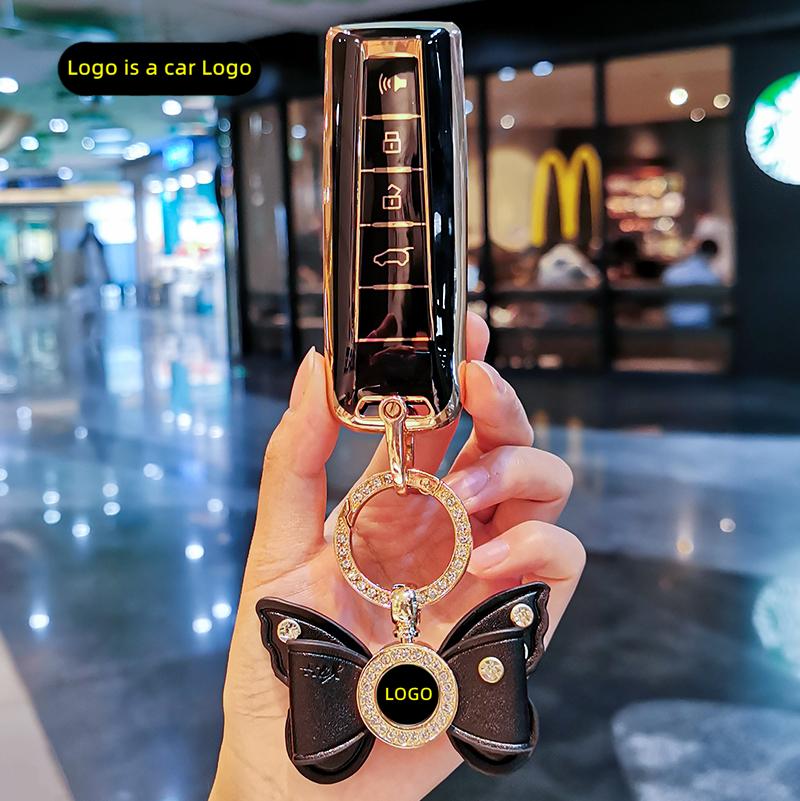 New TPU Car Key Case Cover Protect Shell Bag For Great Wall GWM WEY Coffee01 Coffee02 WEY-X WEY-S WEY-GT VV7 GT Auto Accessories