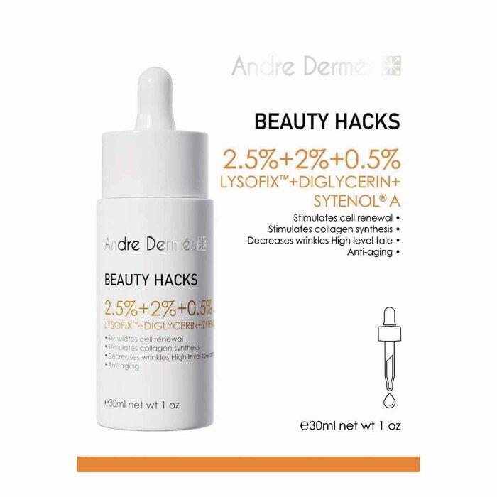 Andre Dermes Beauty Hacks 2.5 Percent Lysofix Plus 2 Percent Diglycerin Plus 0.5 Percent Sytenola Serum