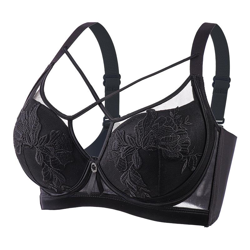

Sexy Bra Women s Cut-out Cross Beauty Lingerie Adjustable Thin Breathable Bra Push Up Bra 34/75B