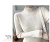 2024 Autumn/Winter Mid-Length Wool Coat with Semi-High Collar Knitted Dress - Women's Black Base Layer