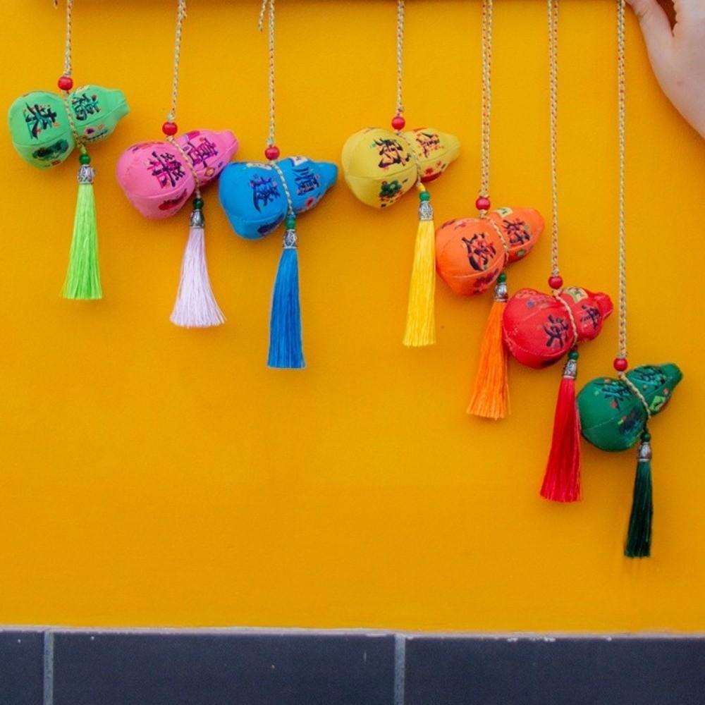 3D Blessing Fragrant Bag Traditional Gourd Car Pendant Chinese Sachet  Festival Decoration