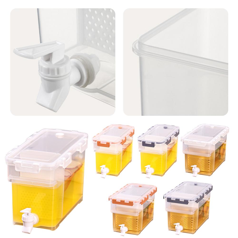 3.5/6L Cold Water Bucket Large Capacity Beverage Drink Kettle Leakproof Refrigerator Beverage Dispenser for Outdoor Picnic Party