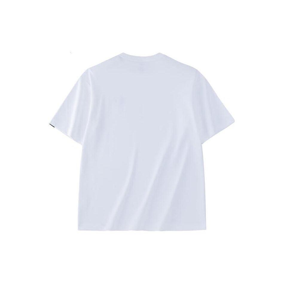Anta Life Series Printed Letter Pullover T-Shirt Unisex Tops Pure-White 952328111-5