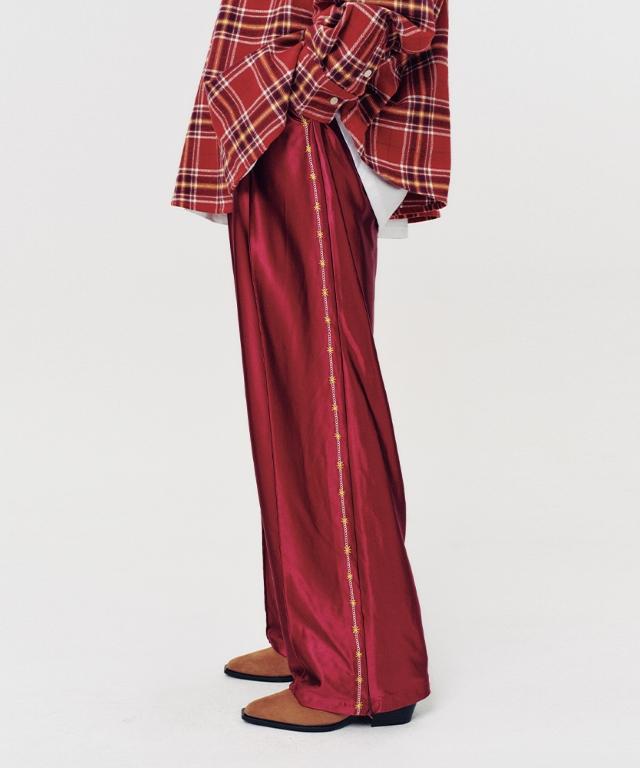 MOODBETTER Handstitch Line Track Pants Wine