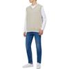 Calvin Klein Letter Embroidery Solid Color Comfortable Knit Sweater Men Sweater Beige J324408-PED