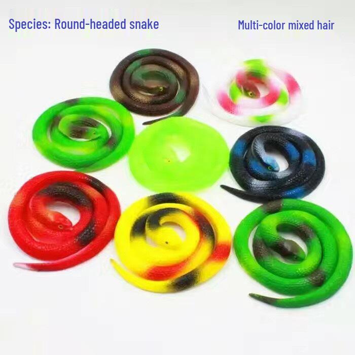Creative Prank Soft Rubber Snake Toy - 75CM Fake Cobra with Round Head