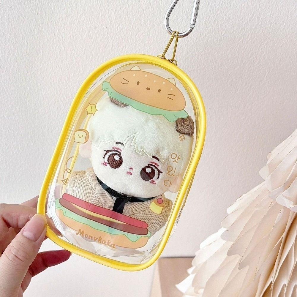 Clear Doll Storage Bag Cartoon Design Outdoor Doll Display Bag Doll Accessories