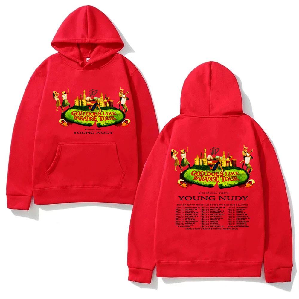 J.I.D-GOD DOES LKE PARADISE TOUR2026 Hoody for Autumn/Winter High Quality Comfortable Pullovers Fleece Clothes