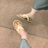 Wedge heel flip-flops outer wear women's shoes 2025 new summer niche fashion casual versatile retro sandals