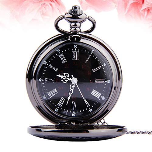 POPETPOP Pocket Watch, Antique Nurse Watch, Keychain, Retro, Simple, Alloy, Silver/Black Dial, Men's, Women's, Backpack, Bag, Pocket, Schoolbag