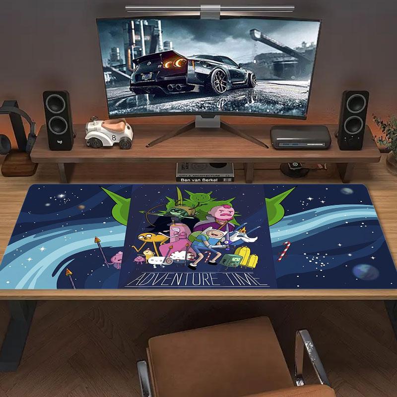 Adventure Time Large Size Mouse Pad Large Gaming Table Cushion Nonslip Laptop Tablet Big Mousepad Xxl Mat Mini Pc Playmat With Lock Edge