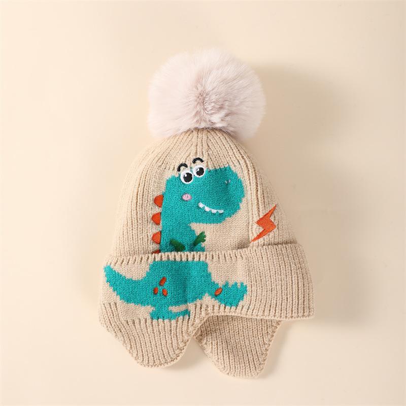 Jacquard tree ear protection hat Winter ear protection hat Middle children's wool hat Windproof knitted children's knitted hat