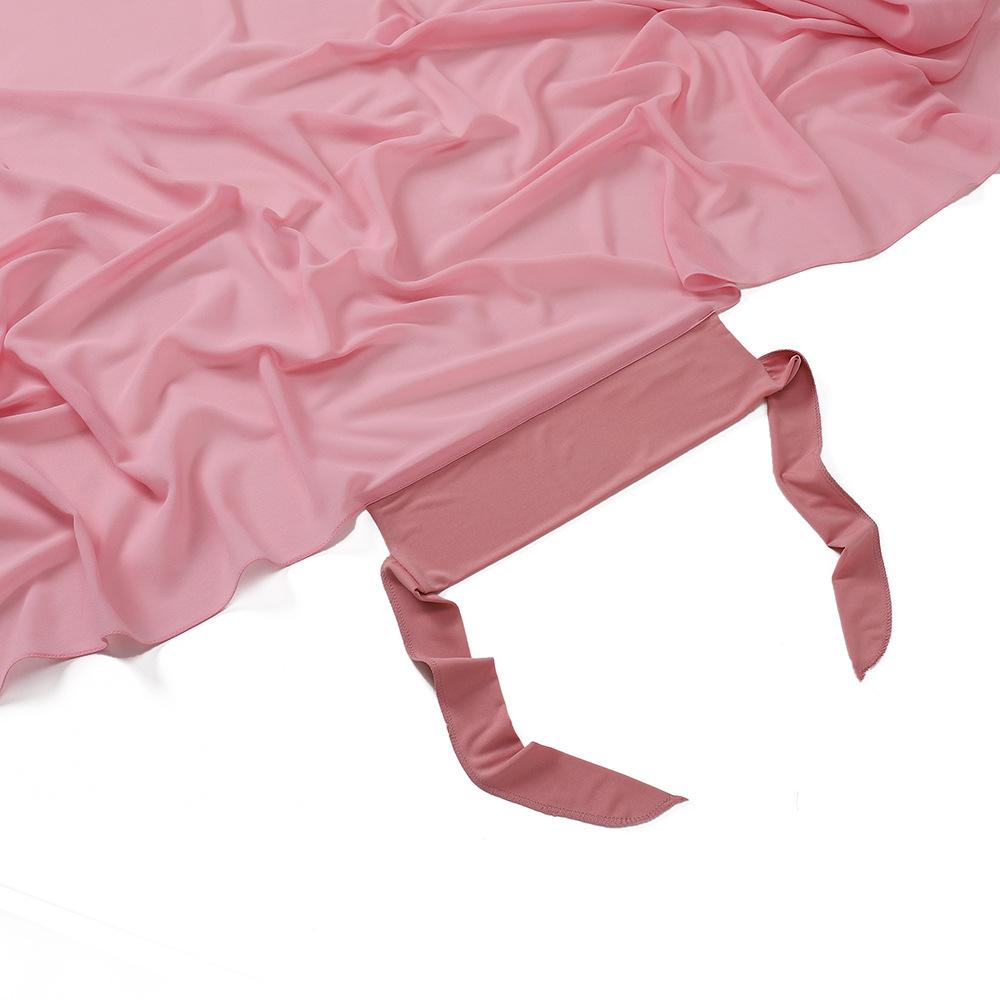 Quick pullover headscarf, pearl chiffon, convenient headscarf, scarf, lazy headscarf set.