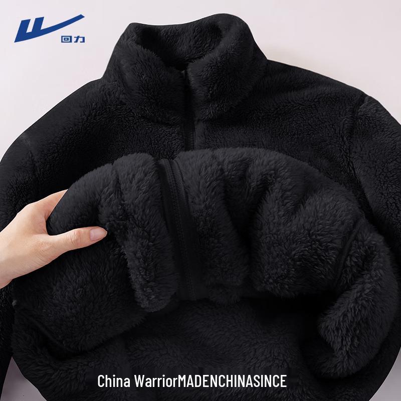 

Женская плюшевая флисовая куртка Huili на молнии со стойкой воротником L