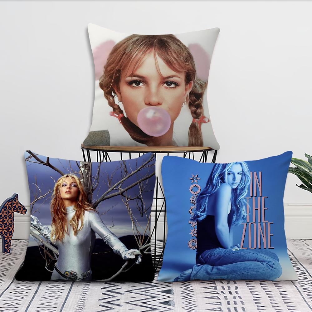 Singer B-Britneys S-Spears cushion cover Living Room Accent Couch Back Support Square Lounge Restful Nap Companion Pillow Case